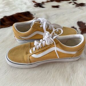 Vans Yellow Old Skool Sneakers with White Stripe